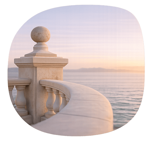 Colum Overlooking Sea Img